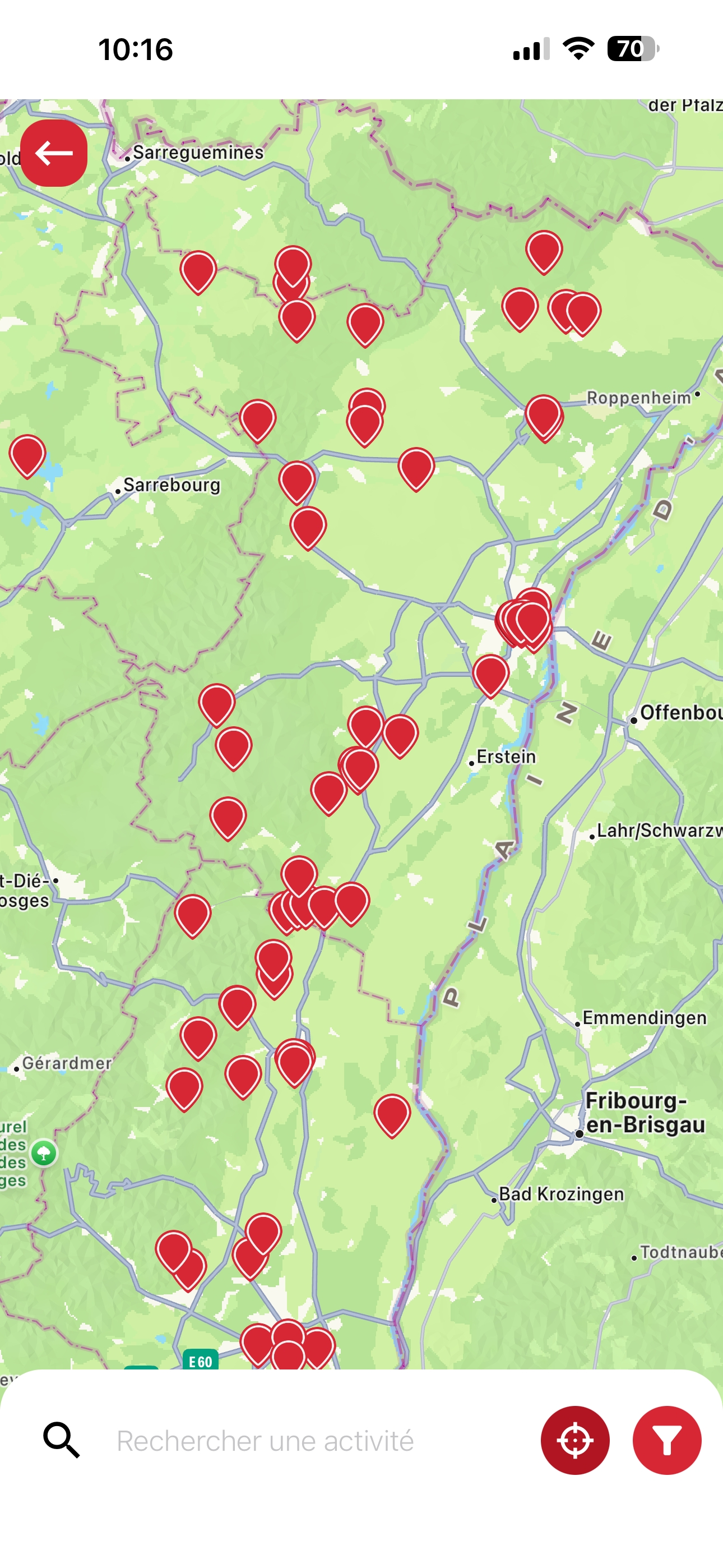 Interaktive Karte der Pass'Alsace-App