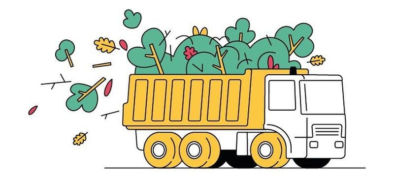 | Collecte déchets végétaux benne statique |