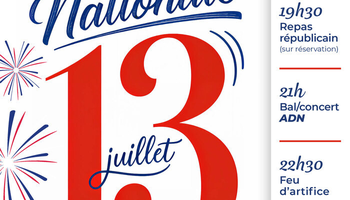 | Repas républicain et feu d’artifice le 13 juillet |