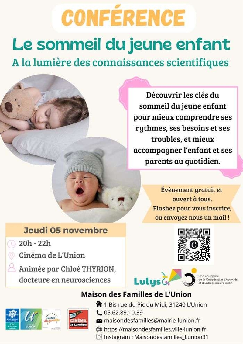 | Conférence de Chloé Thyrion :  Le sommeil du jeune enfant |