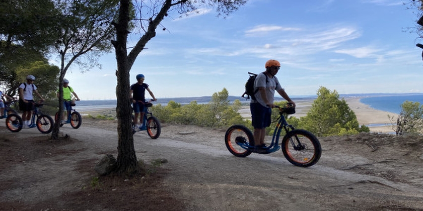 Randonnée de la Falaise à Leucate en trottinette électrique