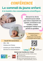 | Conférence de Chloé Thyrion :  Le sommeil du jeune enfant |