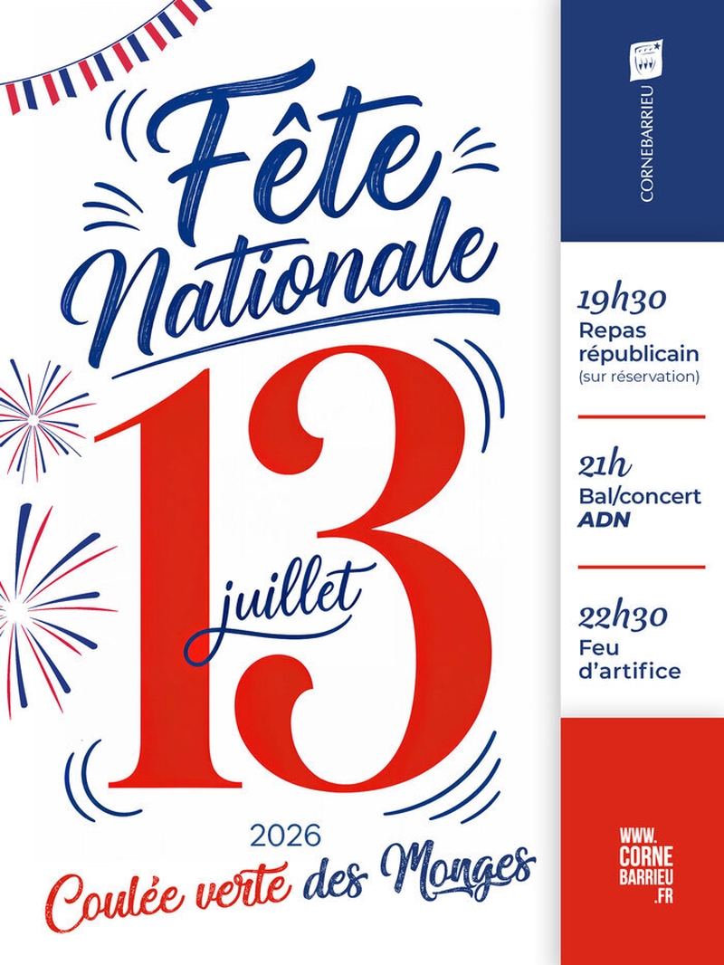 | Repas républicain et feu d’artifice le 13 juillet |