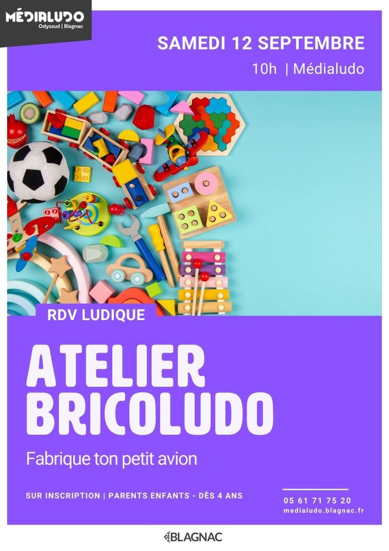 | Atelier Bricoludo : fabrique ton petit avion |