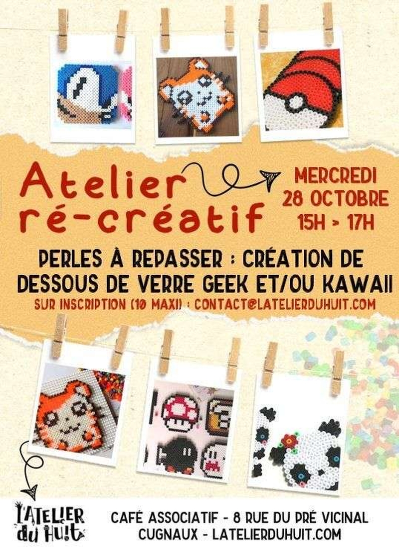 | La Récré du Huit : atelier création en perles à repasser |