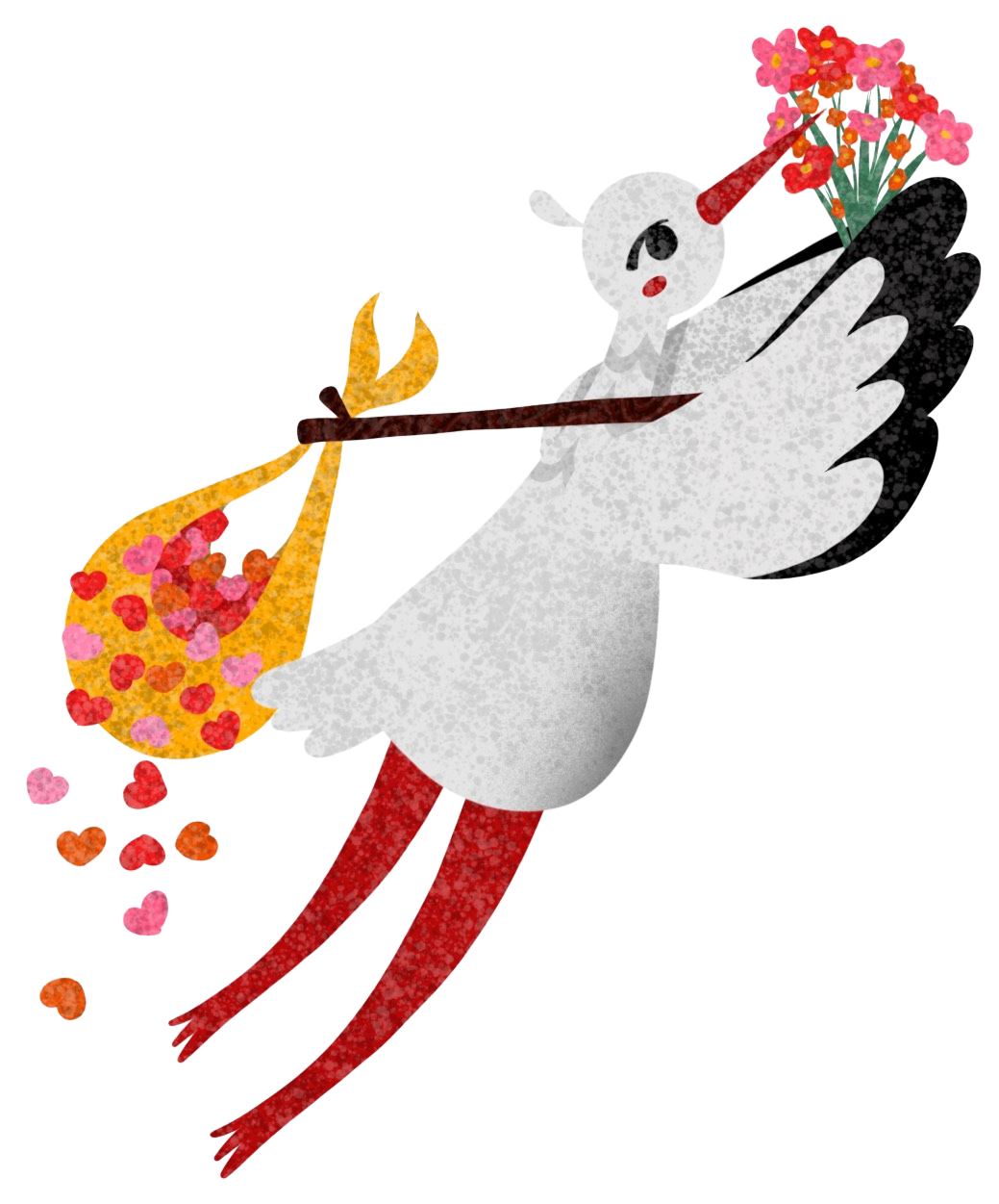 La cigogne mascotte du Pass'Alsace apporte votre cadeau