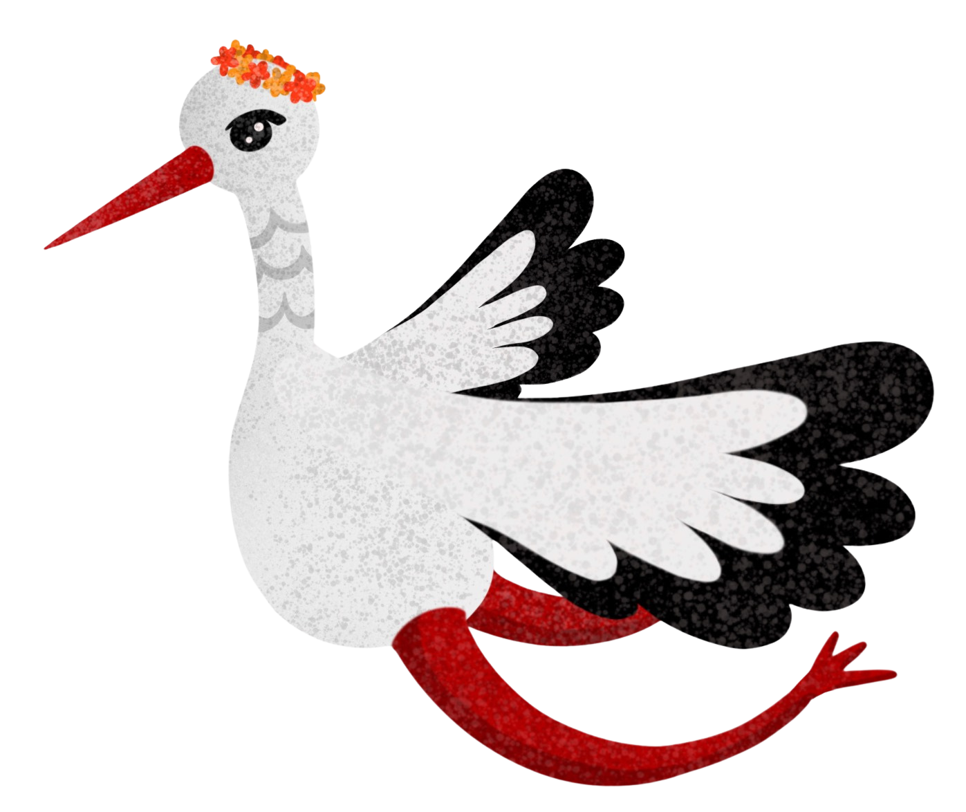 La cigogne mascotte du Pass'Alsace vous aide à trouver un point de vente