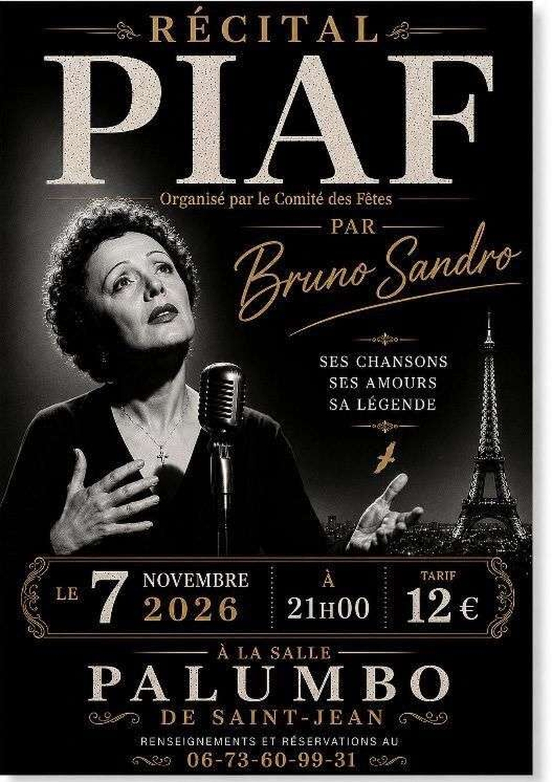 | Recital Piaf par Bruno Sandro |